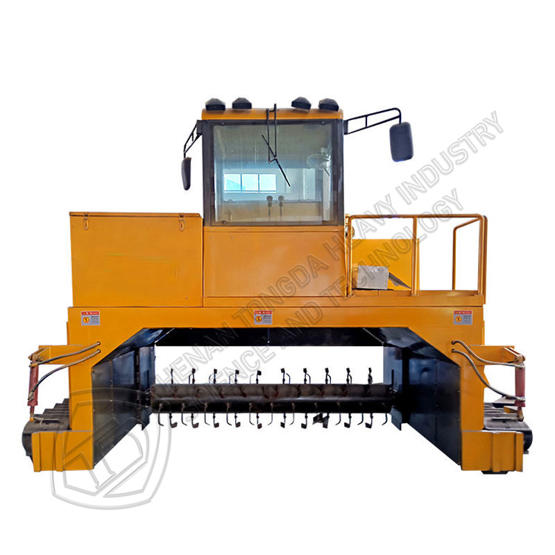 Delivered Lebanon about Crawler type compost turner and Fertilizer packing scale