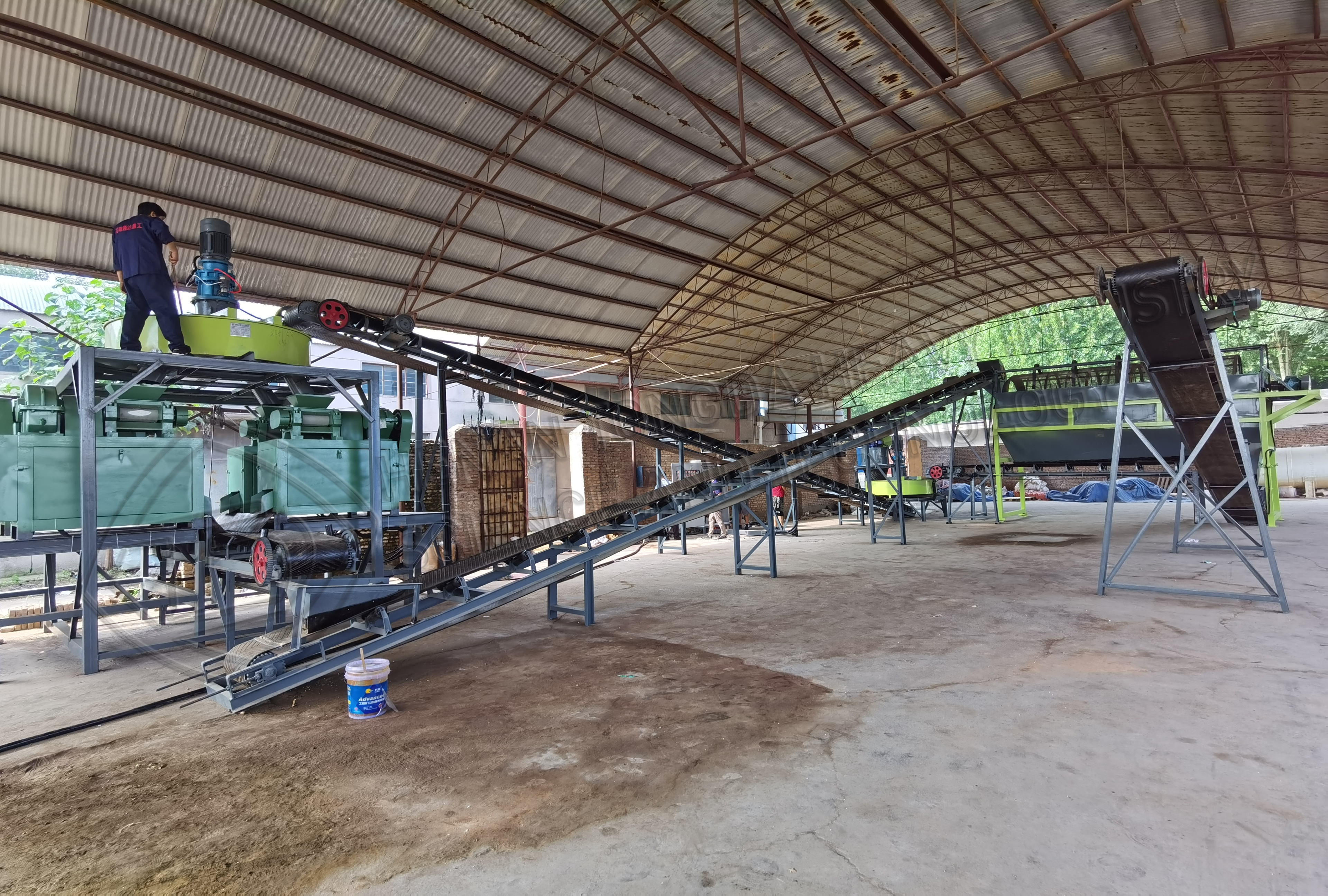 What equipment are need for the organic fertilizer production line