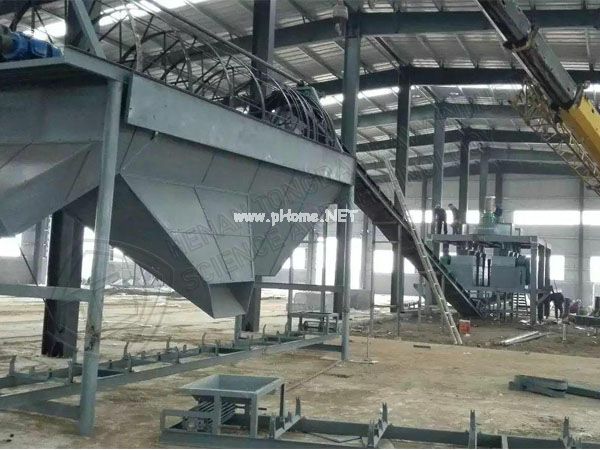 The whole set of cow manure organic fertilizer production equipment process